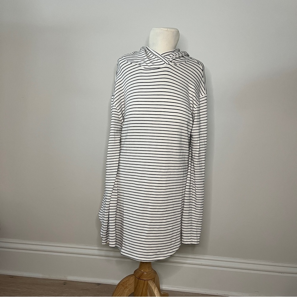 Daily Ritual Black and White Striped Top